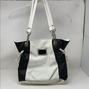 Nicole Miller Chic Black and White Shoulder Bag